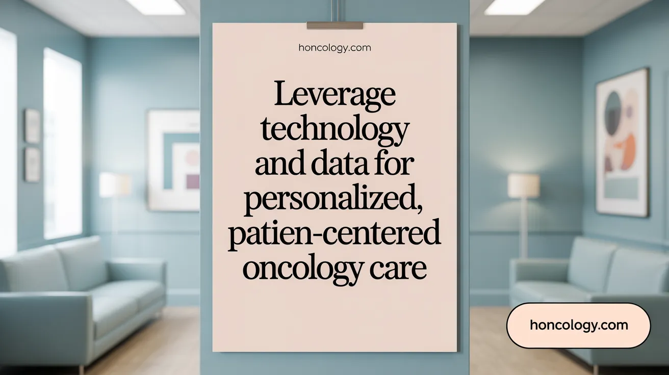 Leverage Technology and Data for Personalized, Patient-Centered Oncology Care.