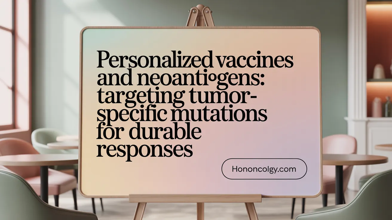 Personalized Vaccines and Neoantigens: Targeting Tumor-Specific Mutations for Durable Responses