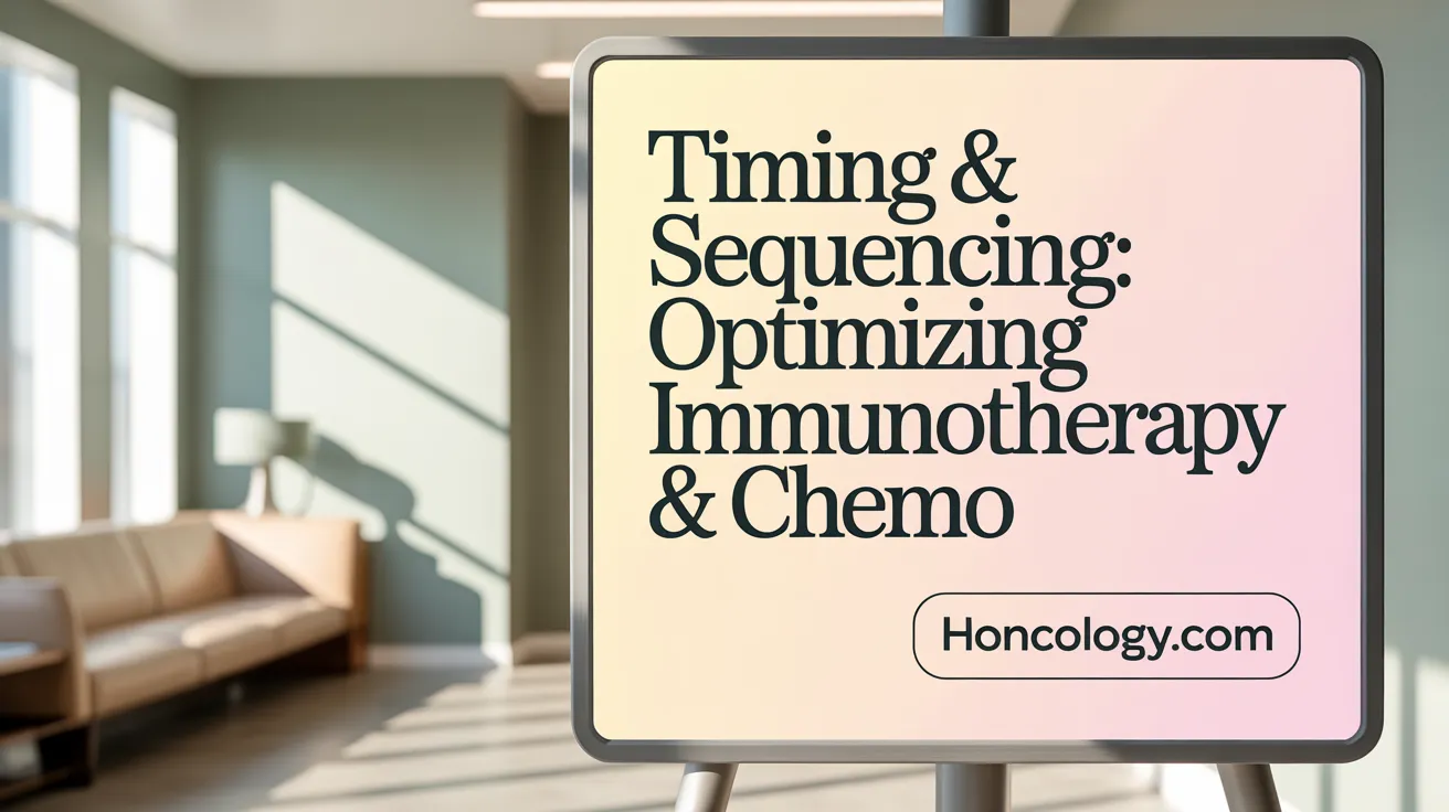 Timing &amp; Sequencing: Optimizing Immunotherapy &amp; Chemo