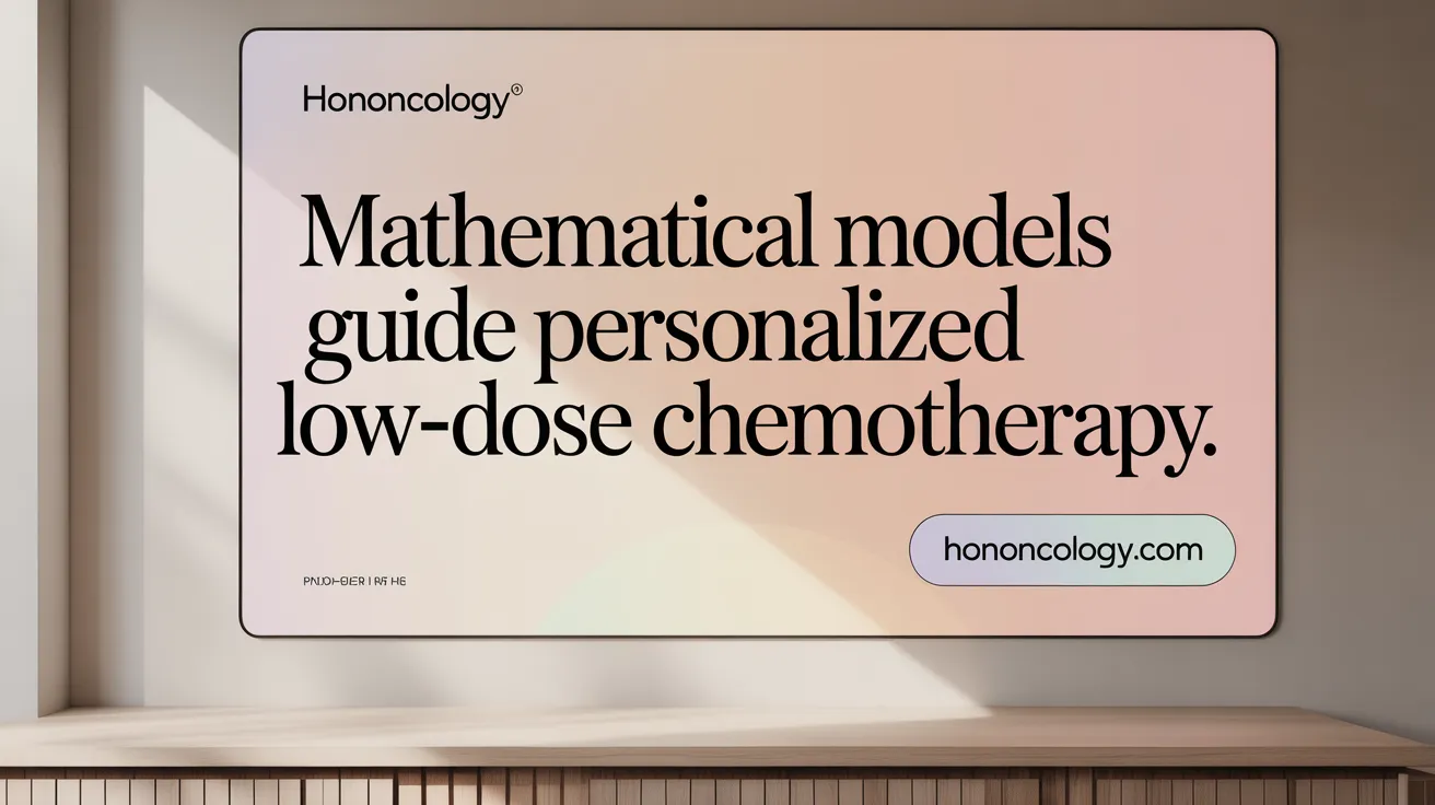 Mathematical Models Guide Personalized Low-Dose Chemotherapy