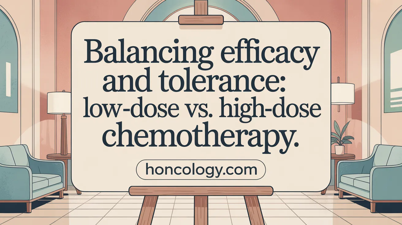Balancing Efficacy and Tolerance: Low-Dose vs. High-Dose Chemotherapy