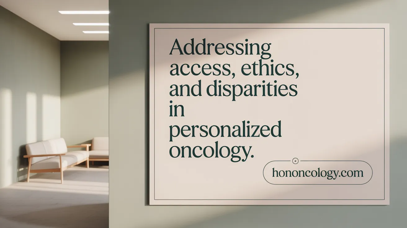Addressing Access, Ethics, and Disparities in Personalized Oncology