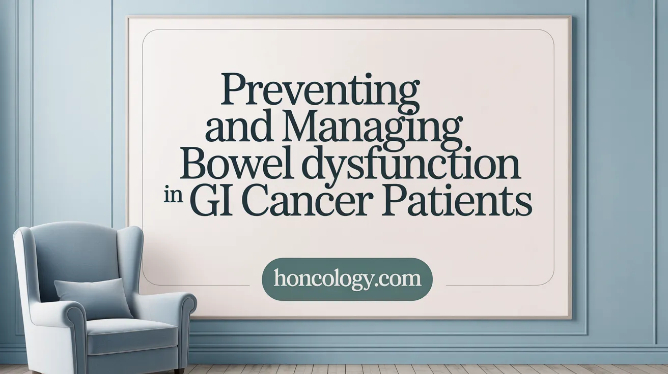 Preventing and Managing Bowel Dysfunction in GI Cancer Patients