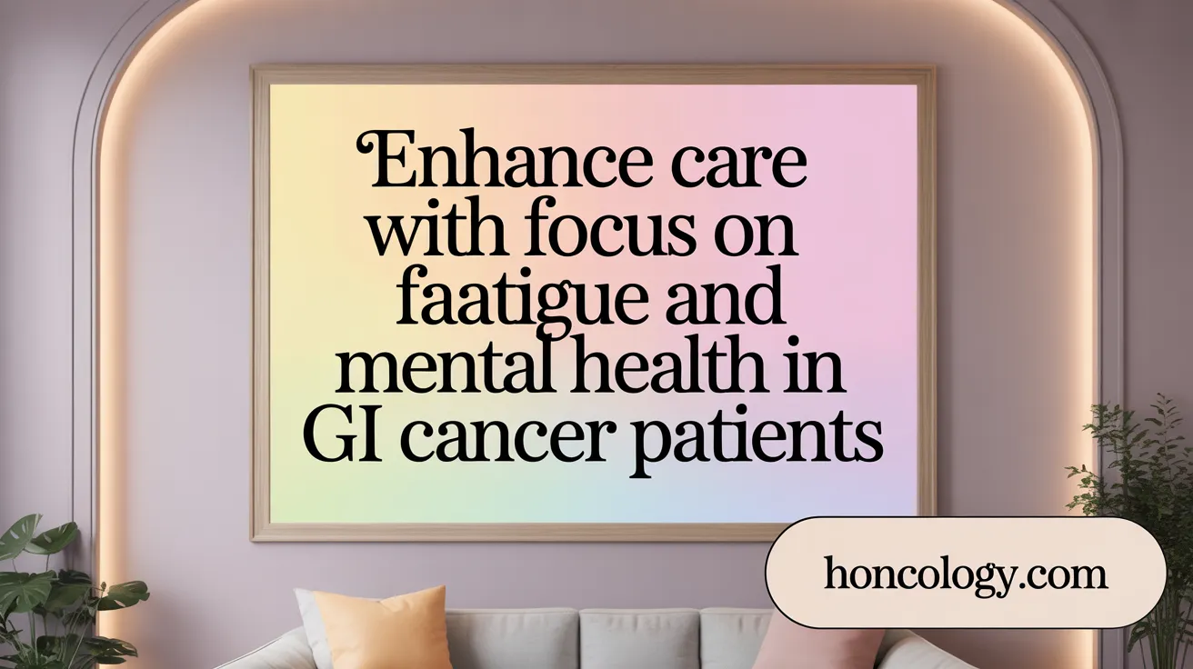 Enhance Care with Focus on Fatigue and Mental Health in GI Cancer Patients