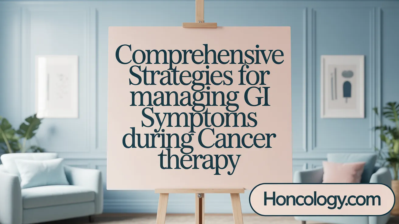 Comprehensive Strategies for Managing GI Symptoms During Cancer Therapy