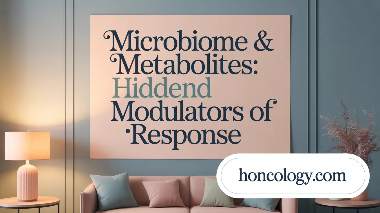 Microbiome &amp; Metabolites: Hidden Modulators of Response