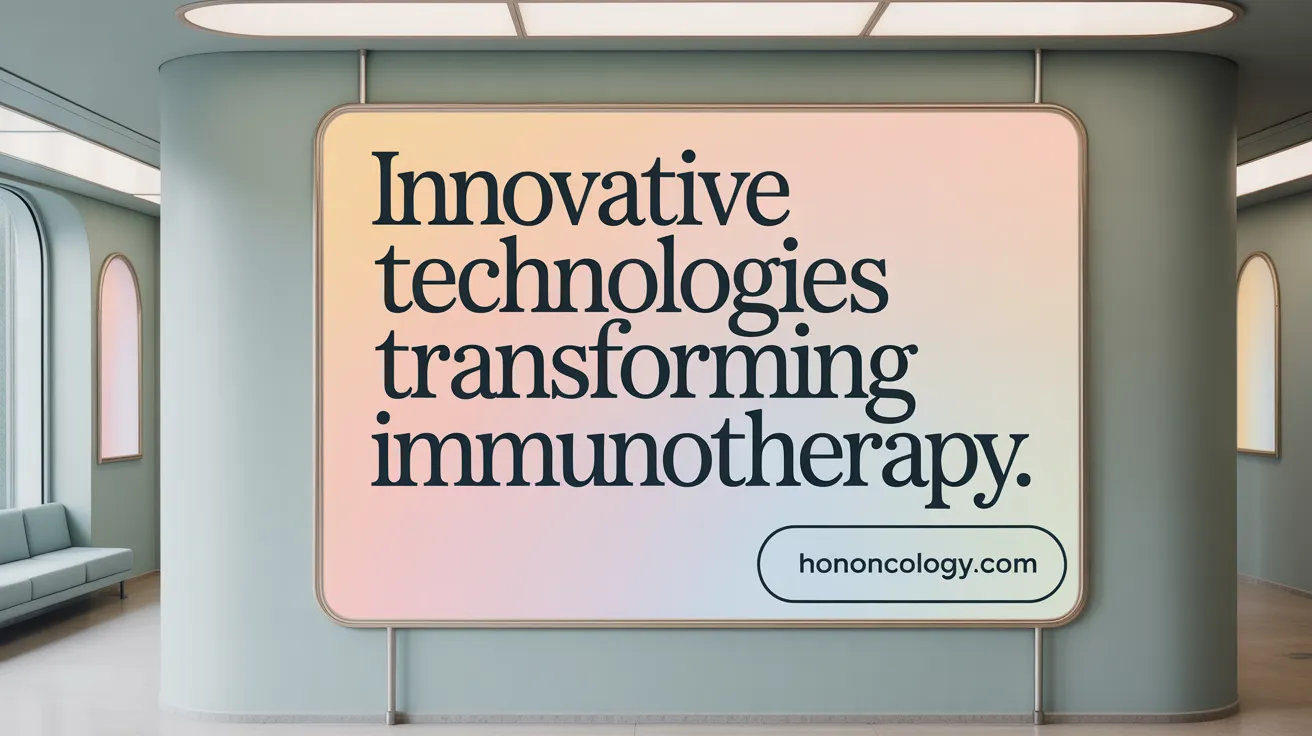Innovative Technologies Transforming Immunotherapy