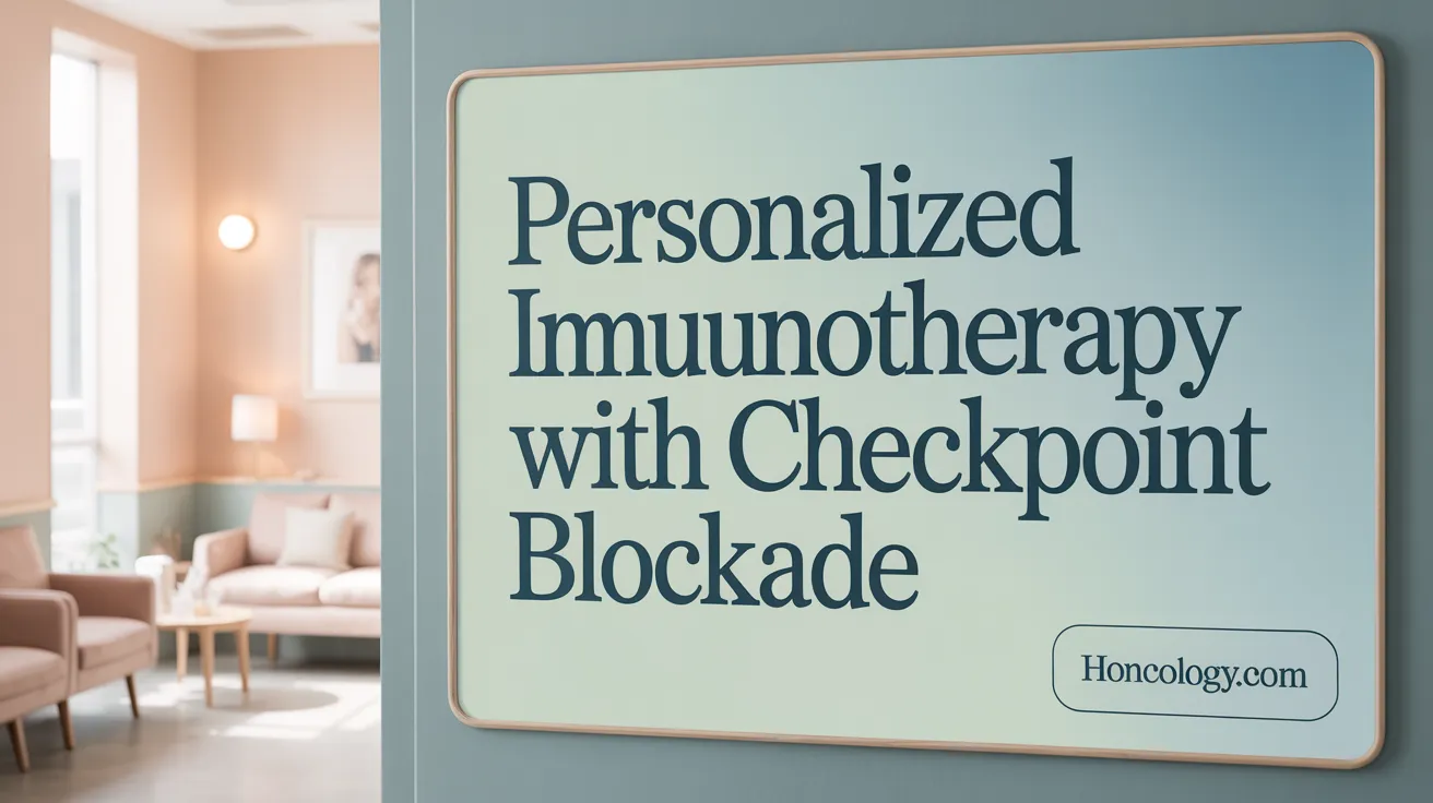 Personalized Immunotherapy with Checkpoint Blockade
