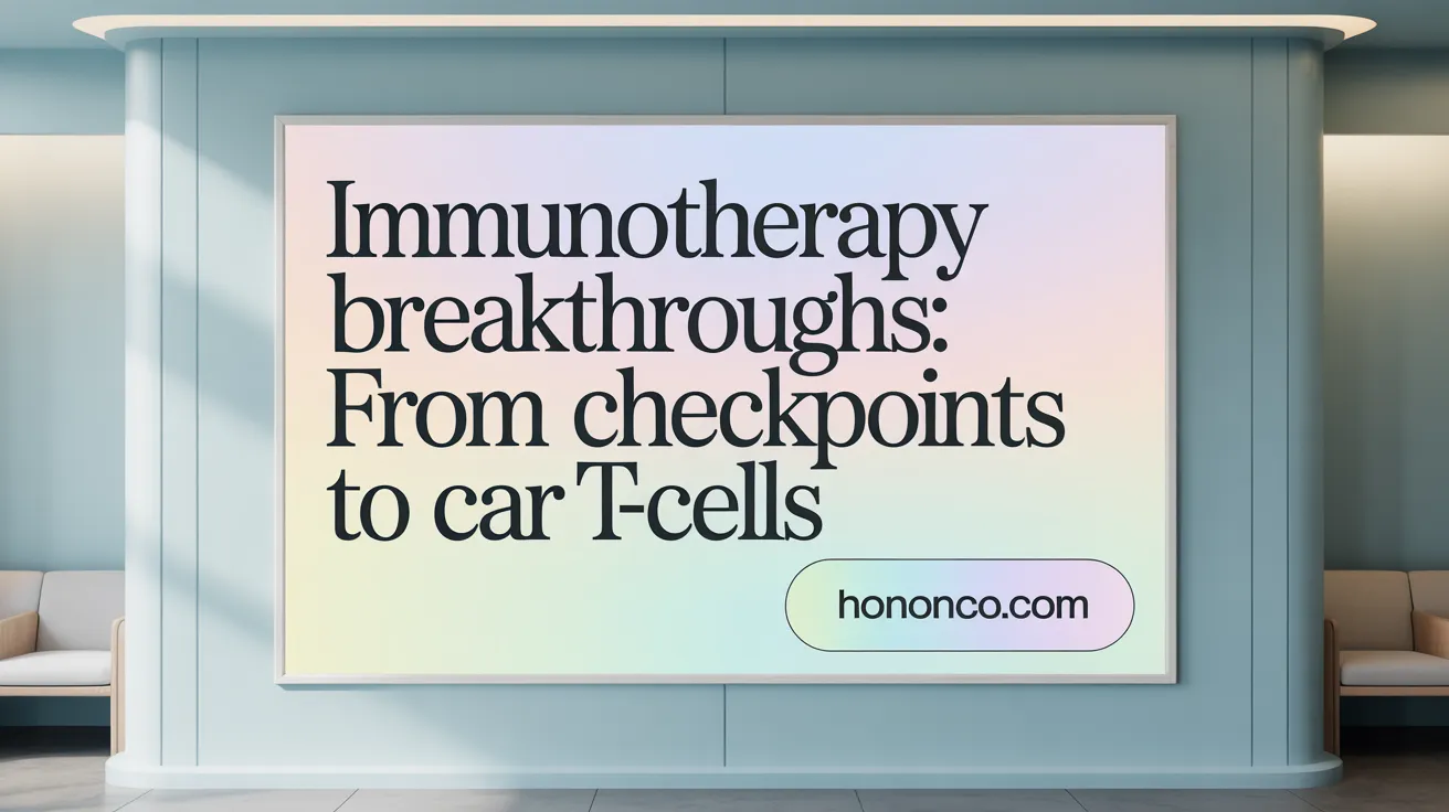 Immunotherapy Breakthroughs: From Checkpoints to CAR T-Cells