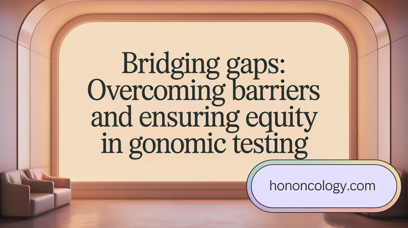 Bridging Gaps: Overcoming Barriers and Ensuring Equity in Genomic Testing