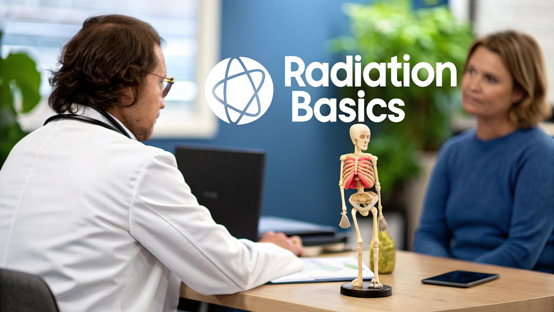 A patient undergoing a modern radiation therapy session, looking calm and well-cared for.