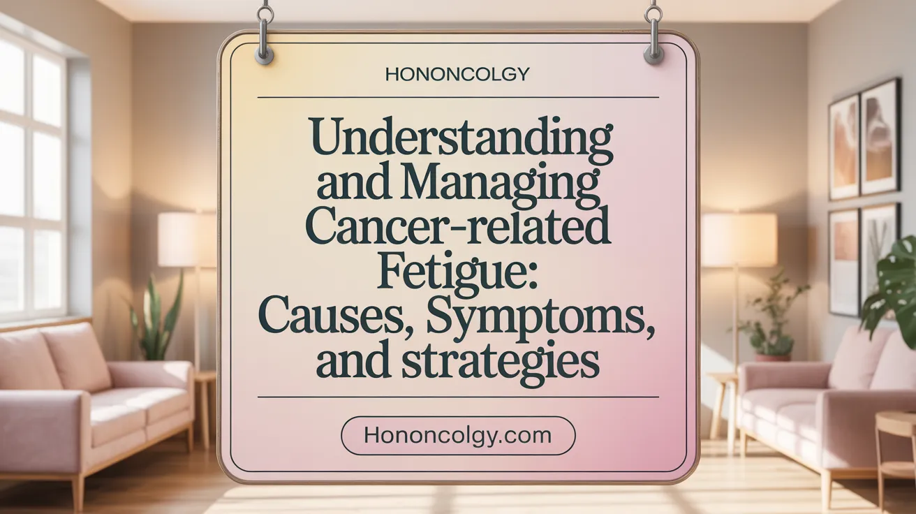 Understanding and Managing Cancer-Related Fatigue: Causes, Symptoms, and Strategies