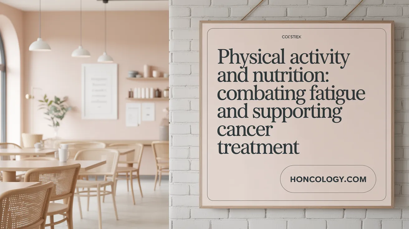 Physical Activity and Nutrition: Combating Fatigue and Supporting Cancer Treatment