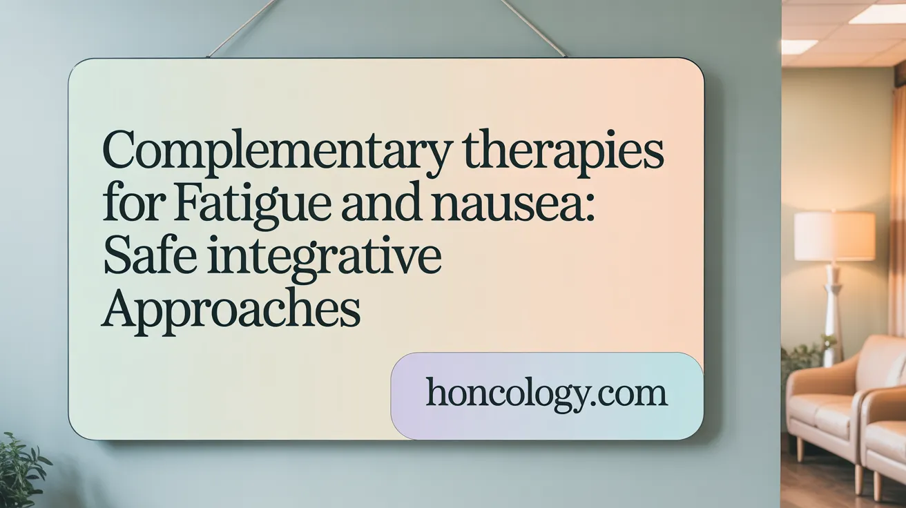 Complementary Therapies for Fatigue and Nausea: Safe Integrative Approaches