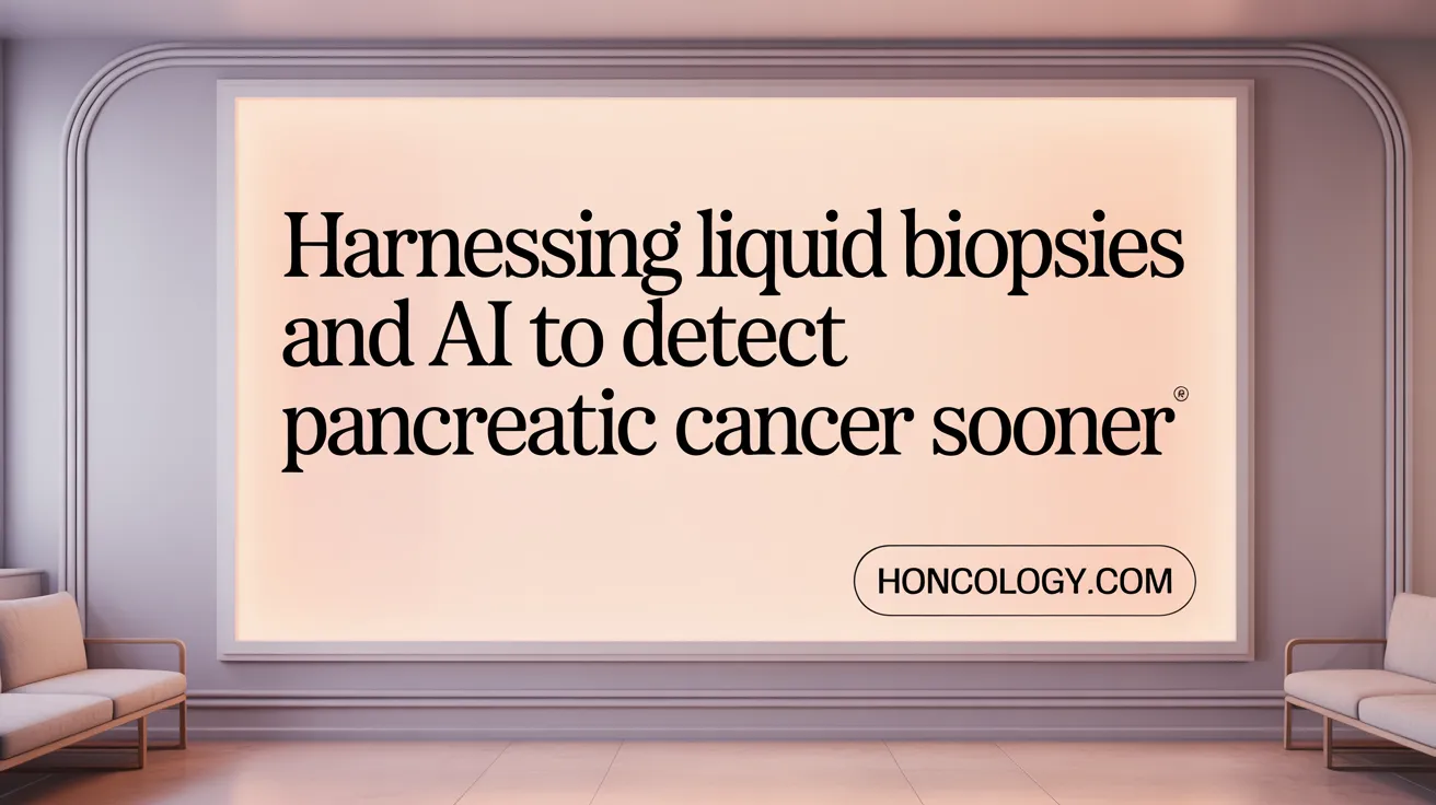  Harnessing Liquid Biopsies and AI to Detect Pancreatic Cancer Sooner