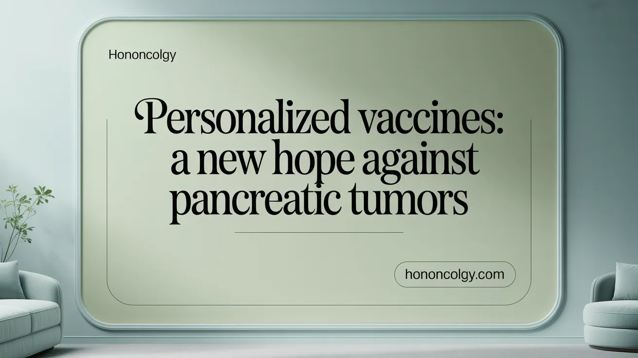 Personalized Vaccines: A New Hope Against Pancreatic Tumors