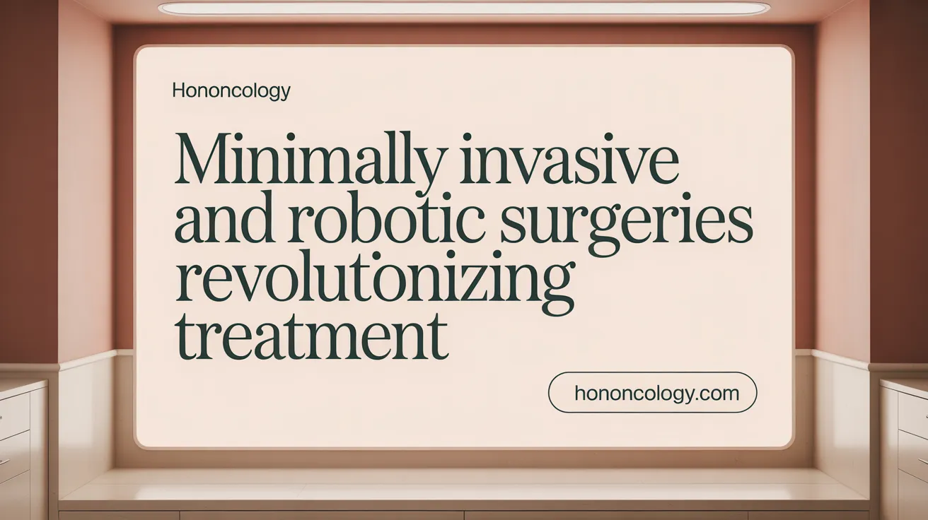 Minimally Invasive and Robotic Surgeries Revolutionizing Treatment