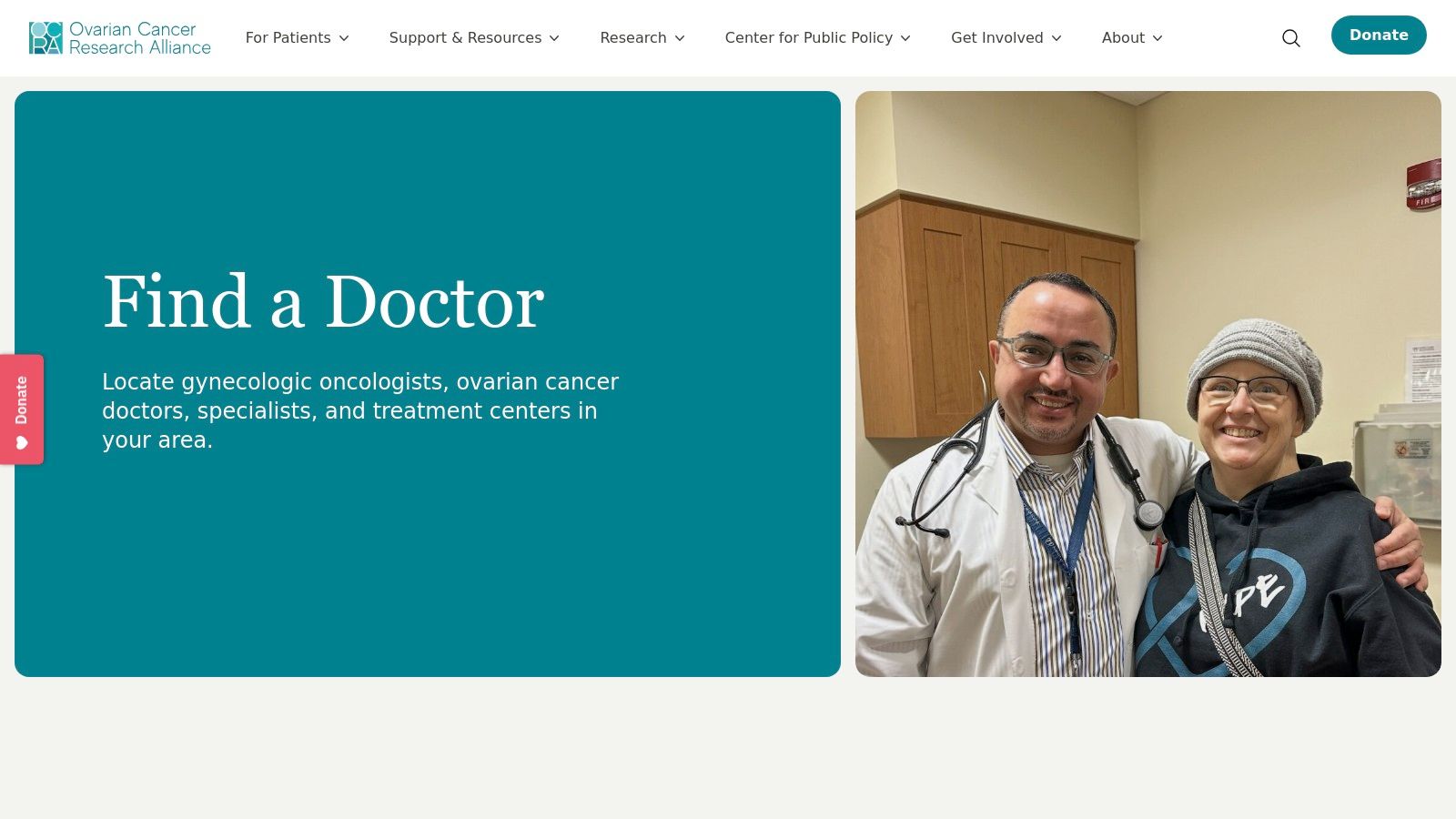 Ovarian Cancer Research Alliance (OCRA) — Find a Doctor
