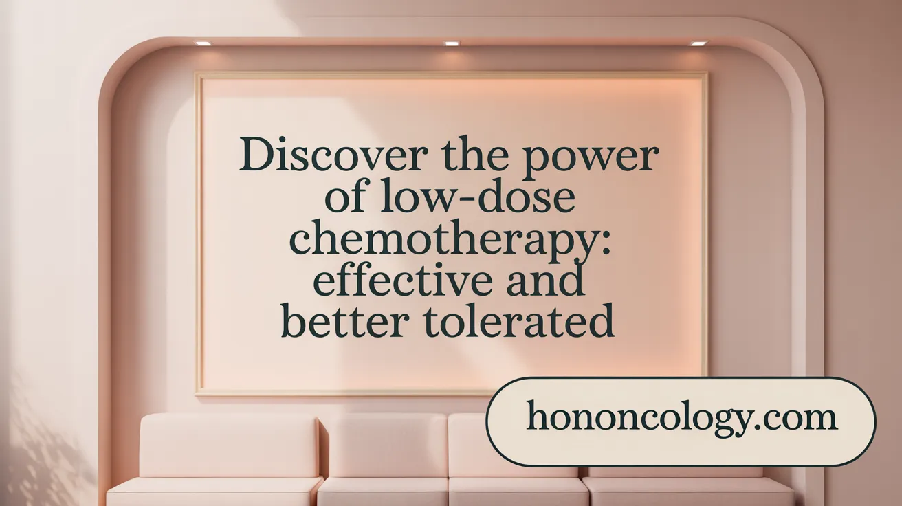 Discover the Power of Low-Dose Chemotherapy: Effective and Better Tolerated