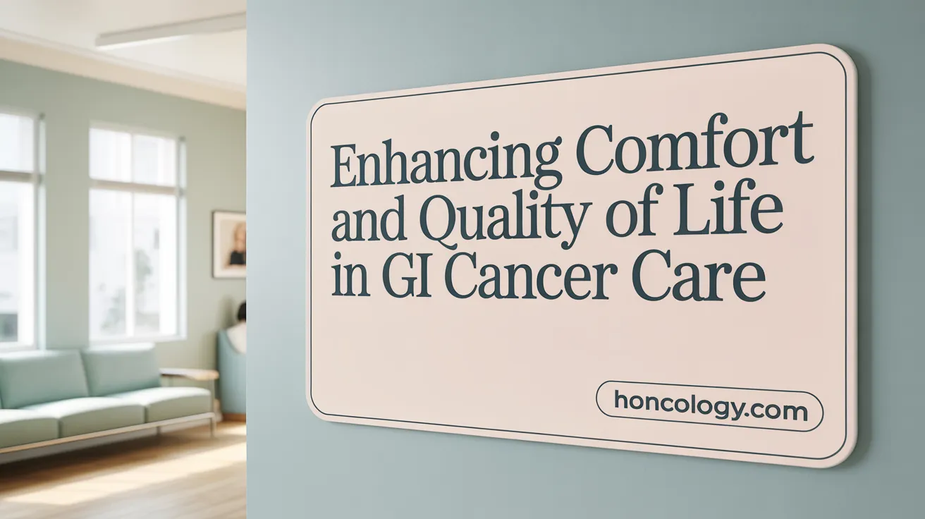 Enhancing Comfort and Quality of Life in GI Cancer Care