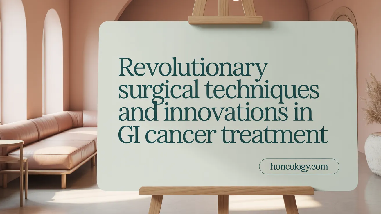 Revolutionary Surgical Techniques and Innovations in GI Cancer Treatment