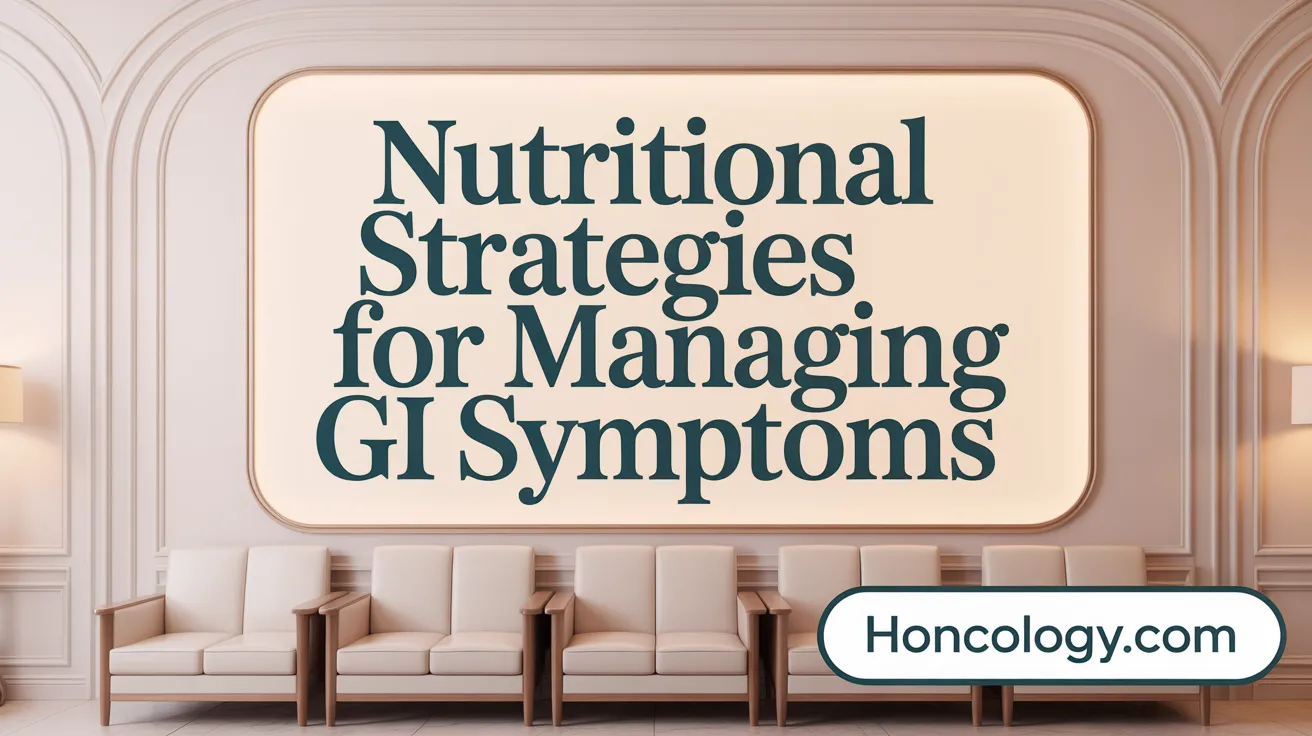 Nutritional Strategies for Managing GI Symptoms