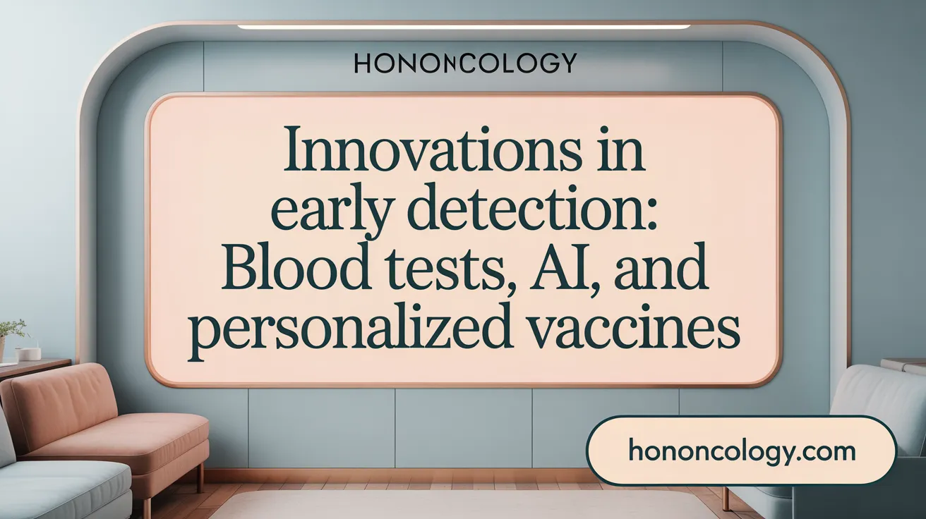 Innovations in Early Detection: Blood Tests, AI, and Personalized Vaccines