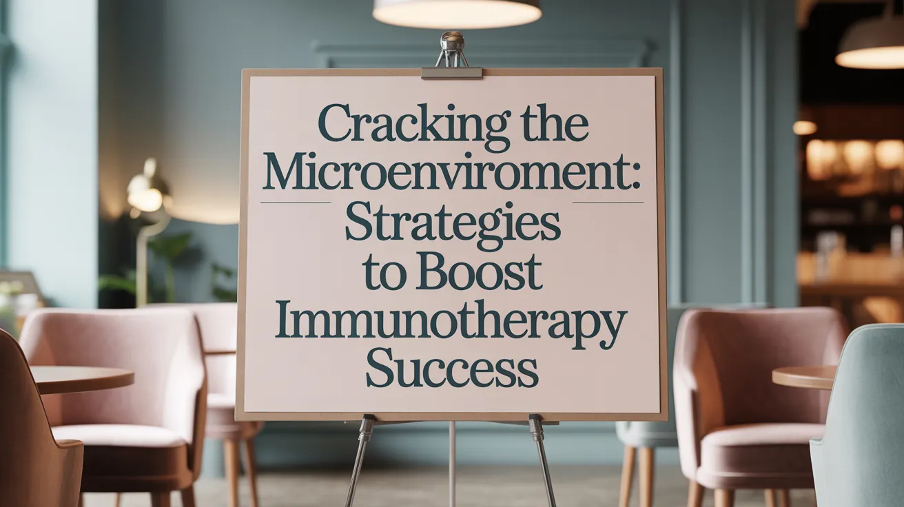 Cracking the Microenvironment: Strategies to Boost Immunotherapy Success