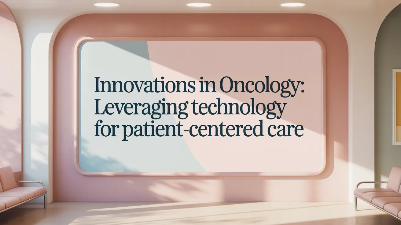 Innovations in Oncology: Leveraging Technology for Patient-Centered Care