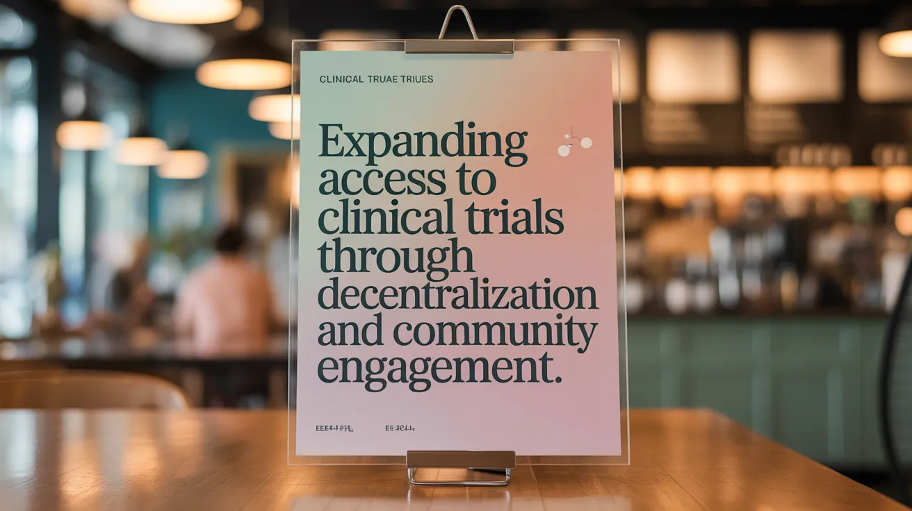 Expanding access to clinical trials through decentralization and community engagement