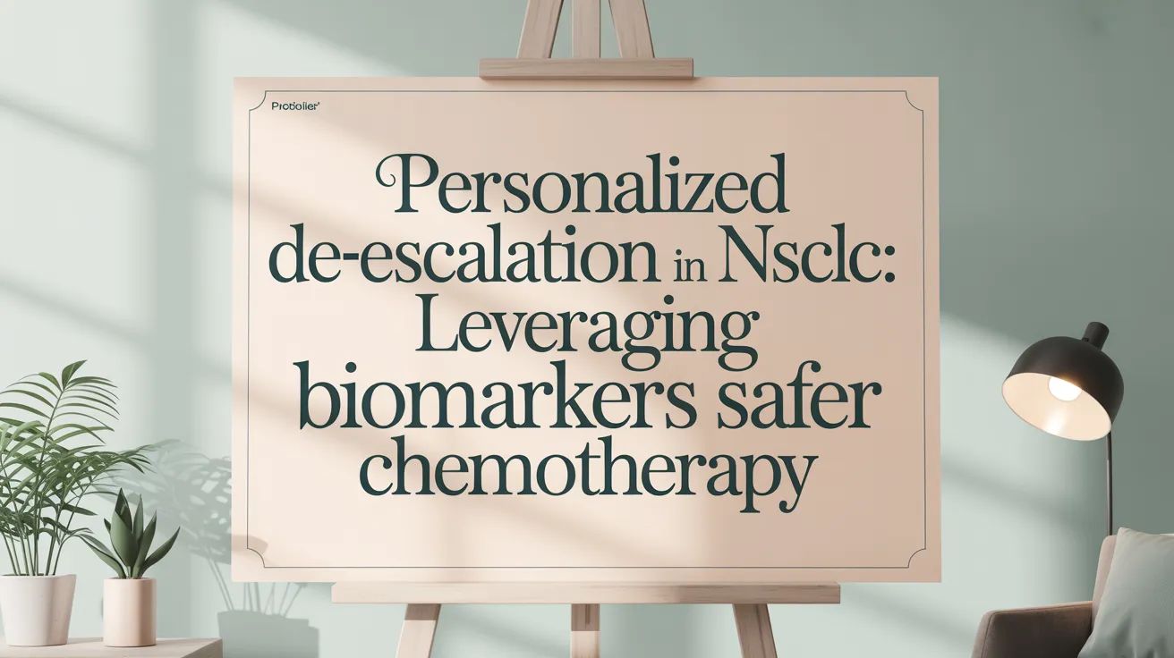 Personalized De-escalation in NSCLC: leveraging Biomarkers for Safer Chemotherapy