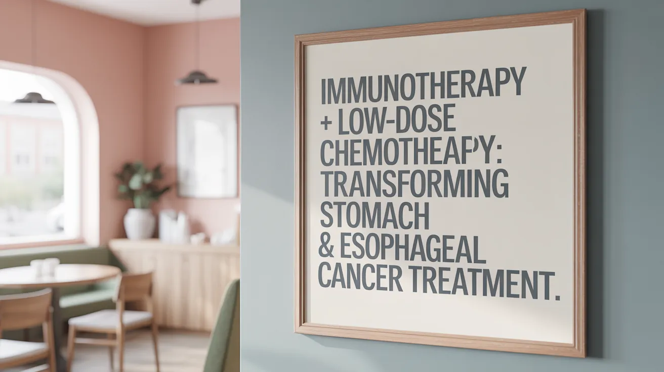 Immunotherapy + Low-Dose Chemotherapy: Transforming Stomach &amp; Esophageal Cancer Treatment