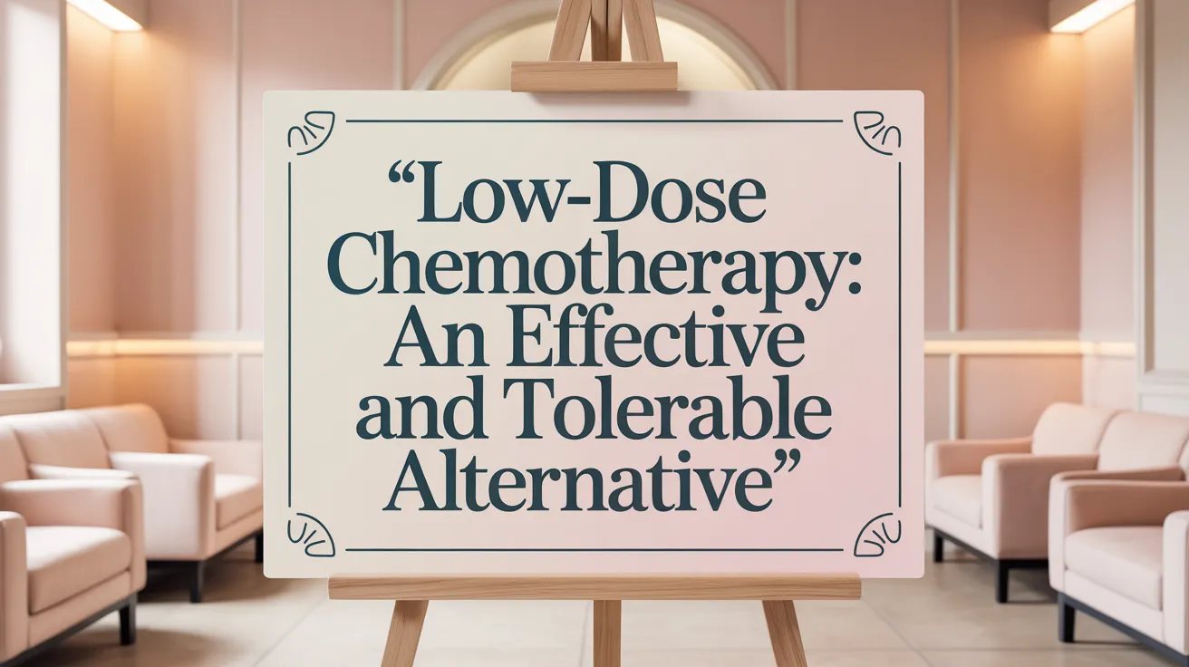 Low-Dose Chemotherapy: An Effective and Tolerable Alternative