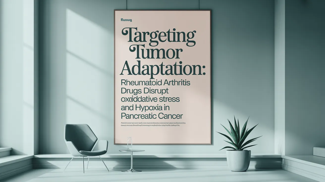 Targeting Tumor Adaptation: Rheumatoid Arthritis Drugs Disrupt Oxidative Stress and Hypoxia in Pancreatic Cancer