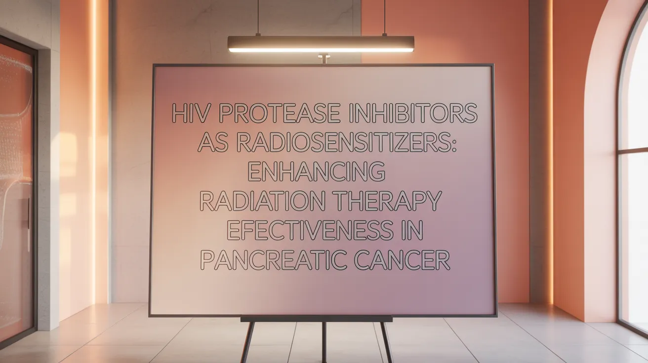 HIV Protease Inhibitors as Radiosensitizers: Enhancing Radiation Therapy Effectiveness in Pancreatic Cancer