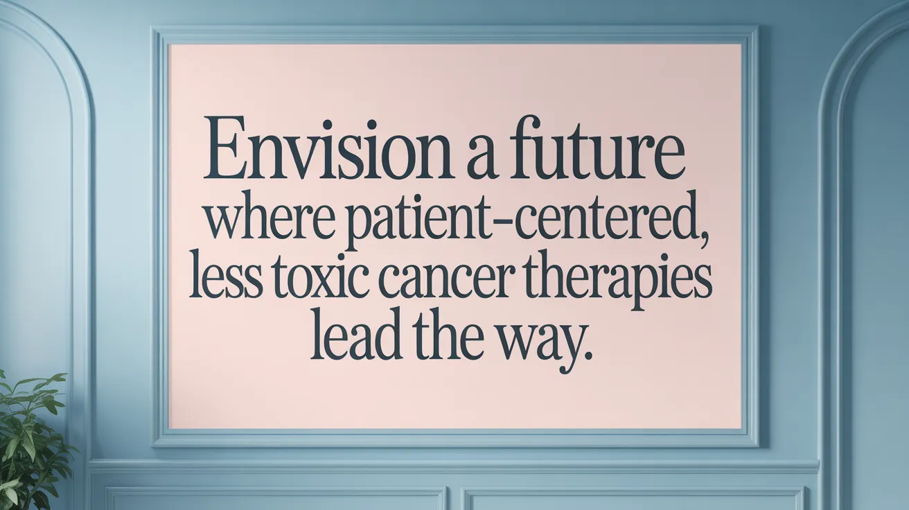 Envision a future where patient-centered, less toxic cancer therapies lead the way.