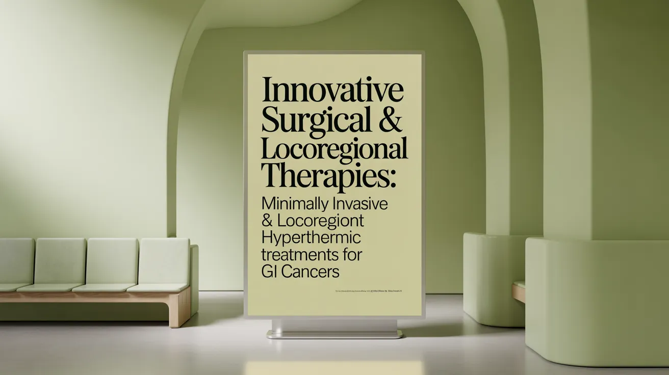 Innovative Surgical &amp; Locoregional Therapies: Minimally Invasive &amp; Hyperthermic Treatments for GI Cancers