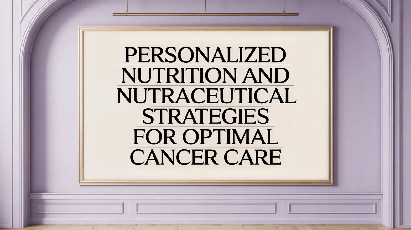 Personalized Nutrition and Nutraceutical Strategies for Optimal Cancer Care