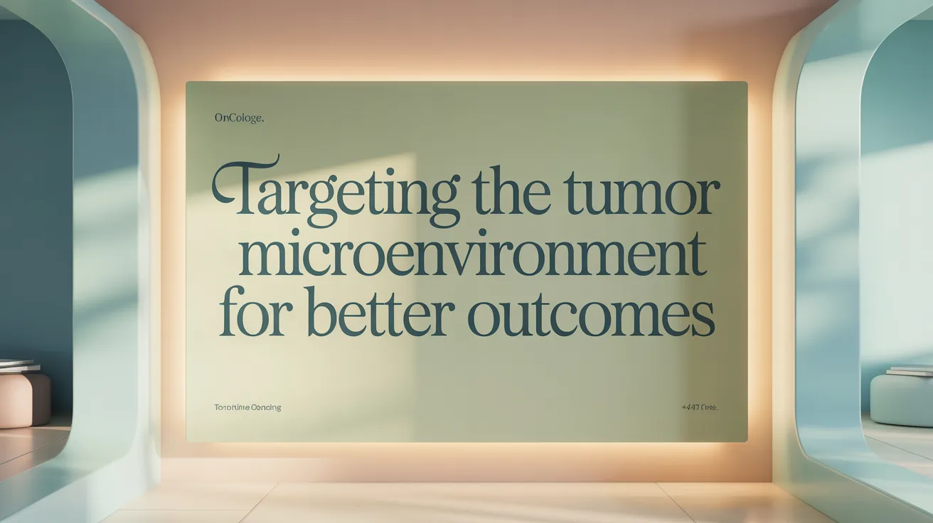 Targeting the Tumor Microenvironment for Better Outcomes