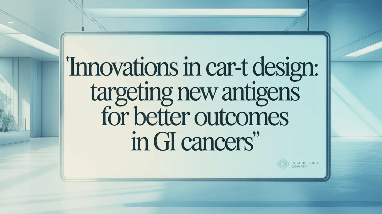 Innovations in CAR-T Design: Targeting New Antigens for Better Outcomes in GI Cancers