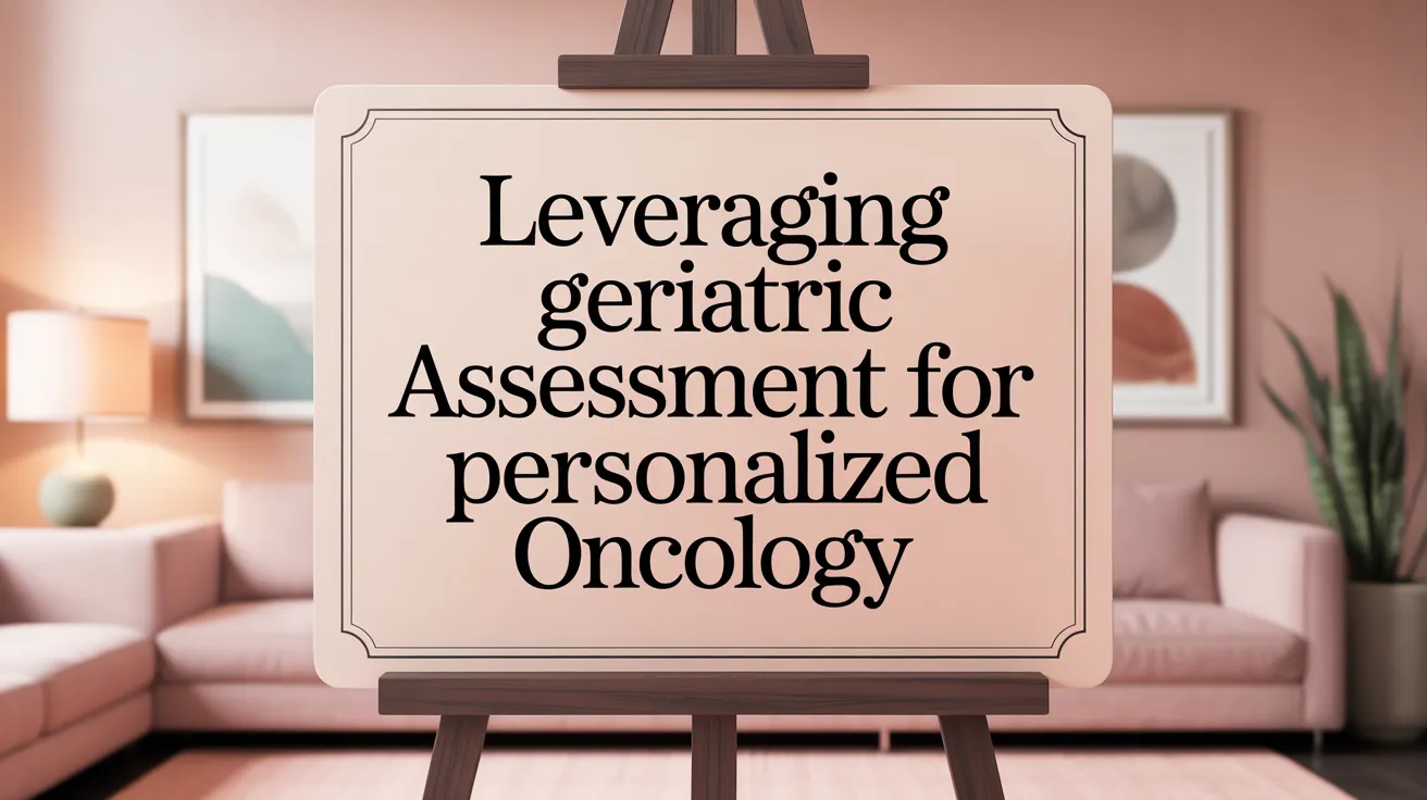 Leveraging Geriatric Assessment for Personalized Oncology