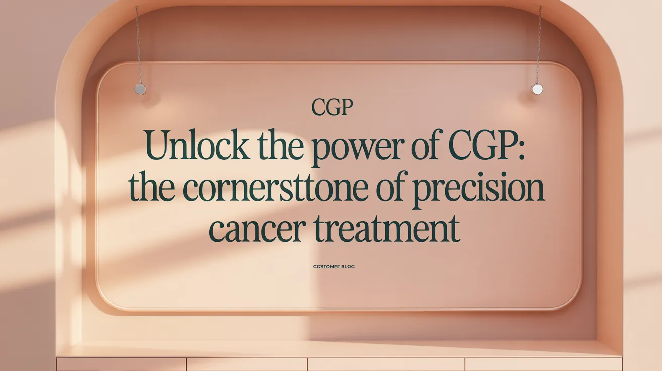 Unlock the Power of CGP: The Cornerstone of Precision Cancer Treatment