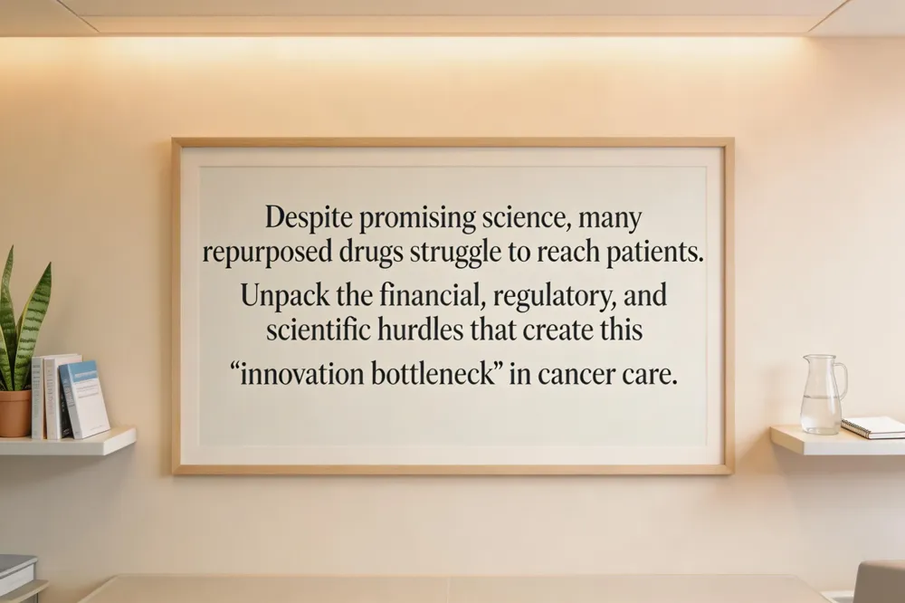 Despite promising science, many repurposed drugs struggle to reach patients. Unpack the financial, regulatory, and scientific hurdles that create this 'innovation bottleneck' in cancer care.