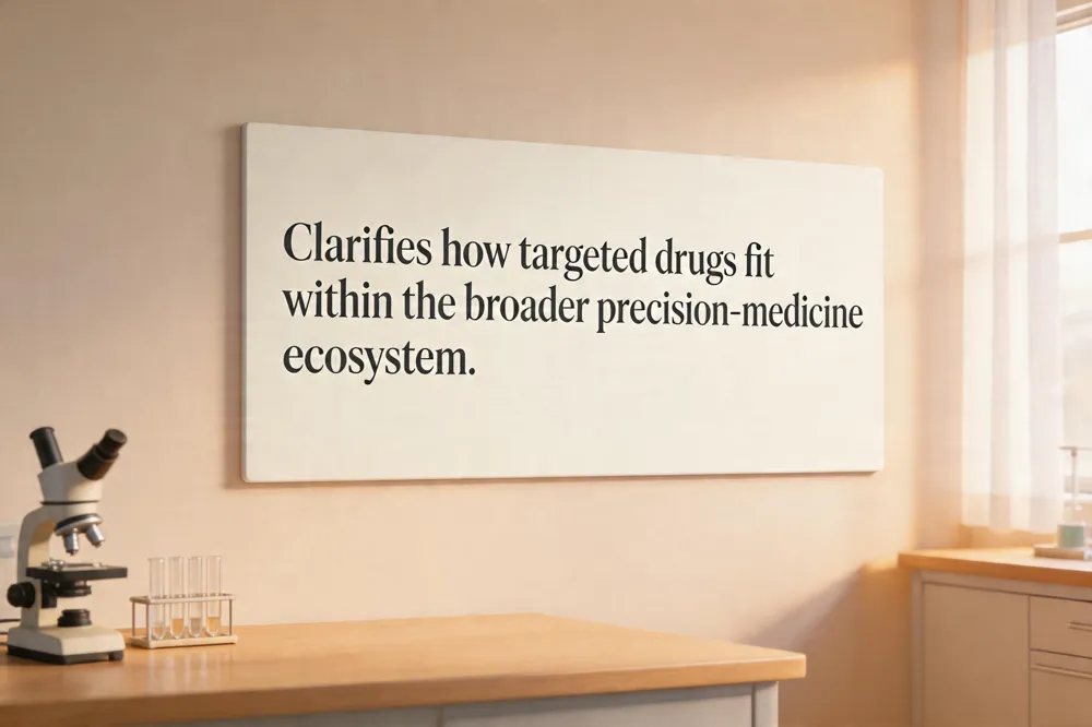 Clarifies how targeted drugs fit within the broader precision‑medicine ecosystem.