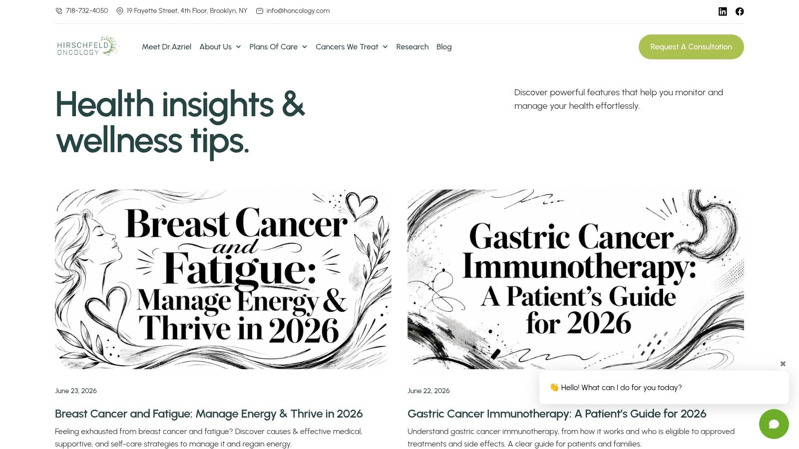 Screenshot from https://honcology.com/blog