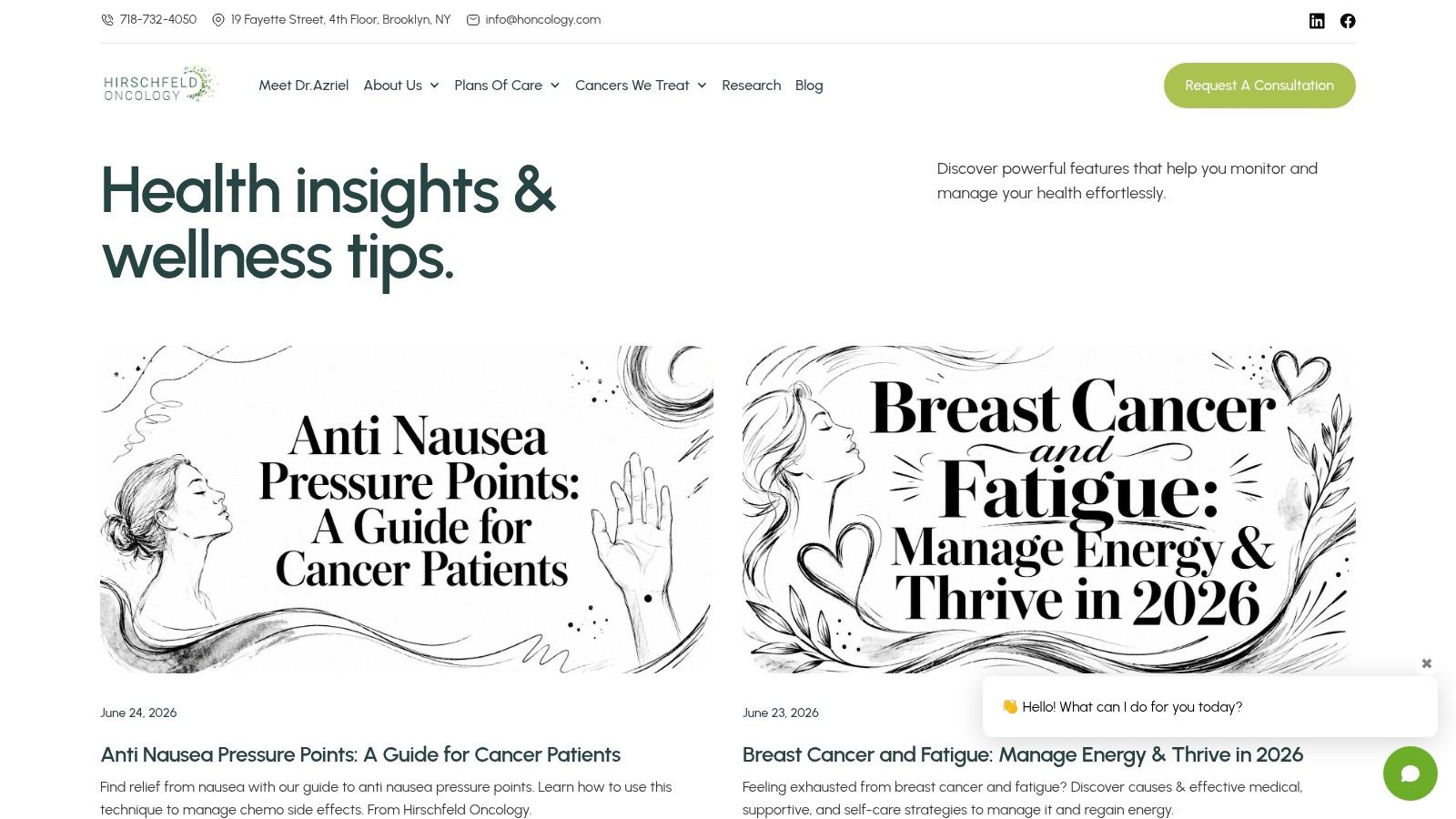 Screenshot from https://honcology.com/blog