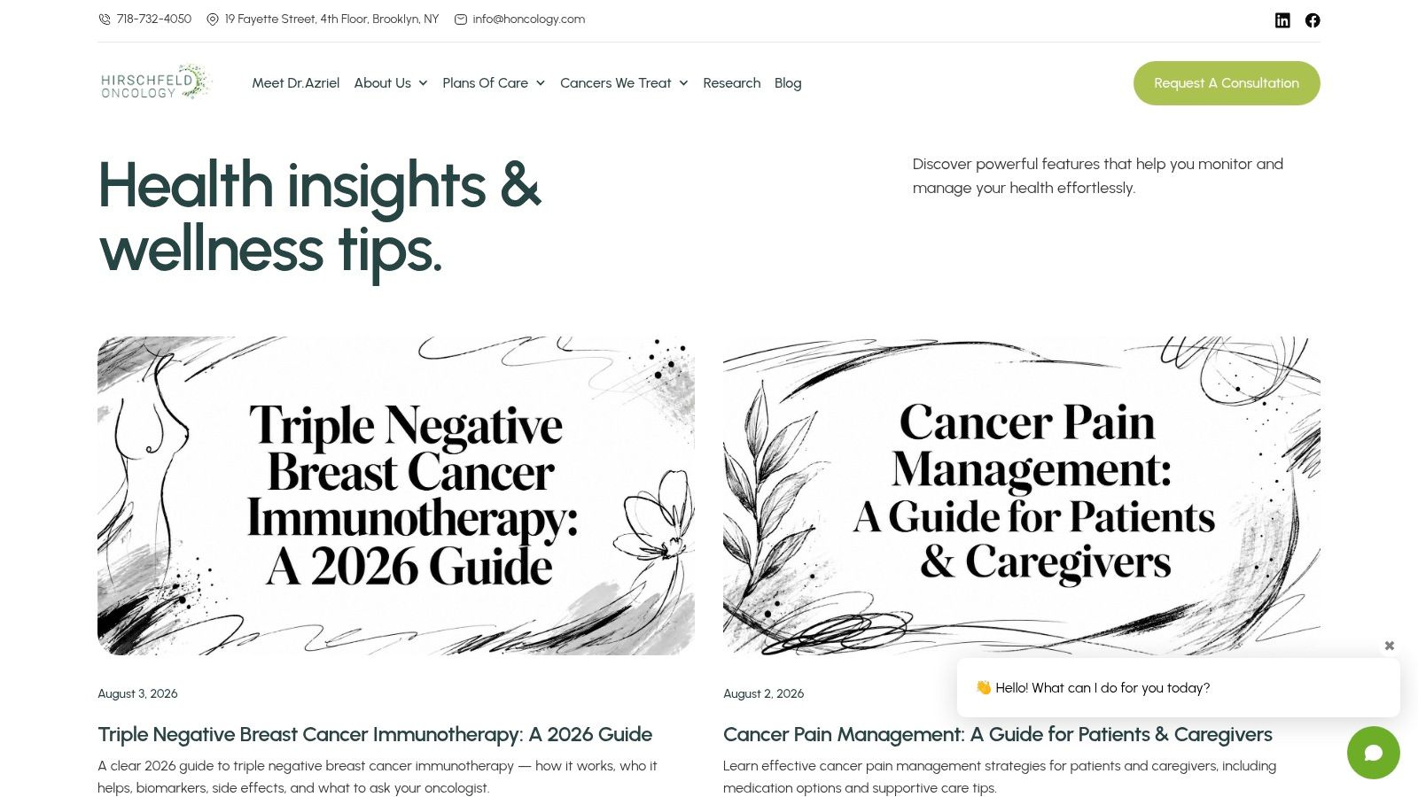 Screenshot from https://honcology.com/blog