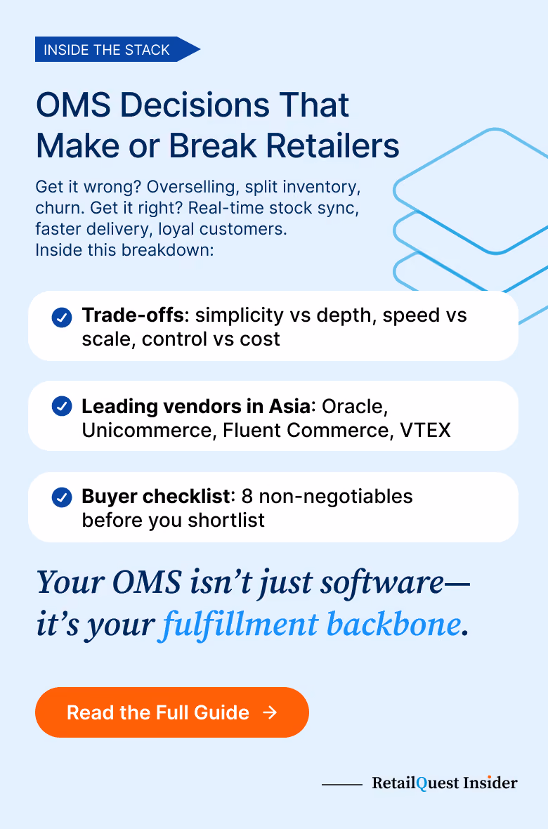 OMS platform comparison guide for mid-market retailers.
