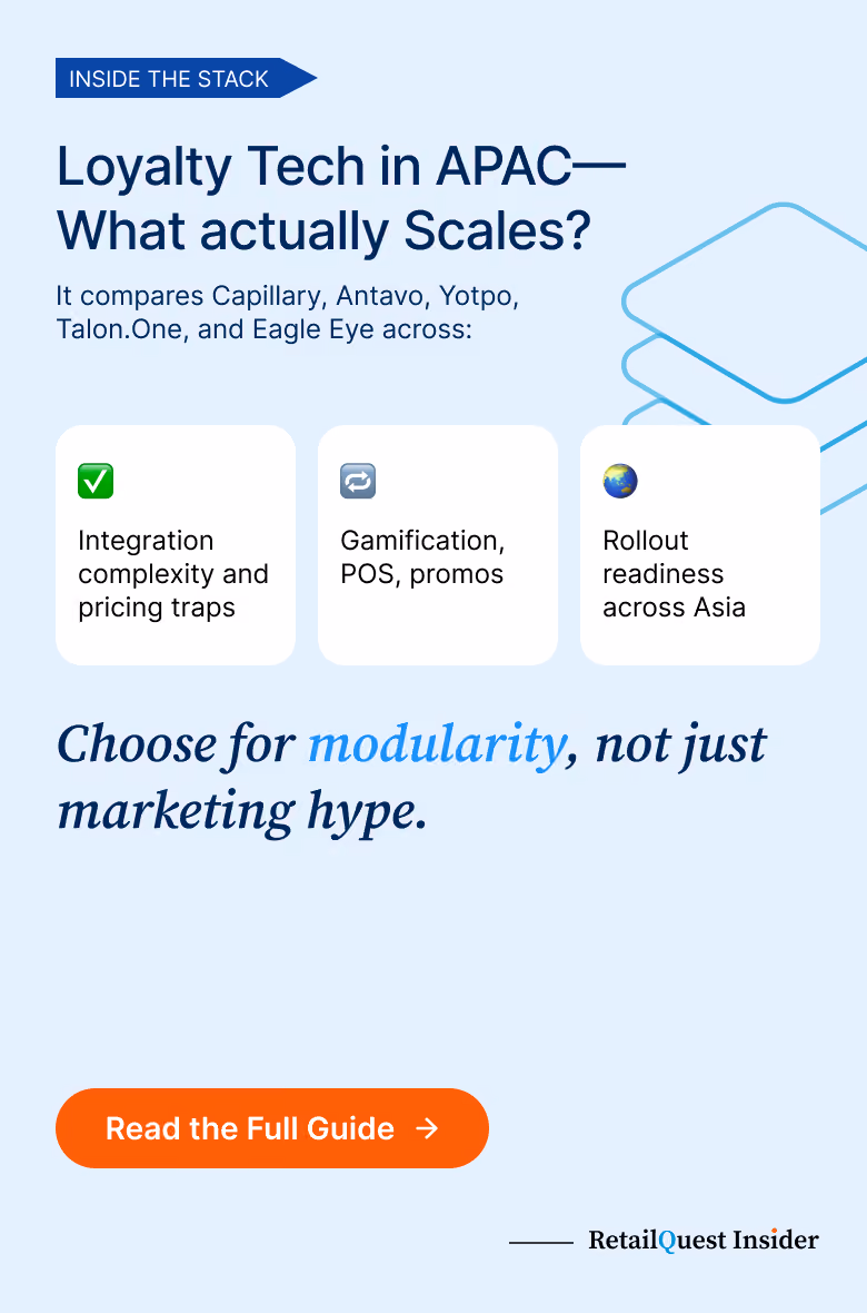 Compare APAC loyalty platforms: Capillary, Antavo, Yotpo, Eagle Eye, Talon.One.