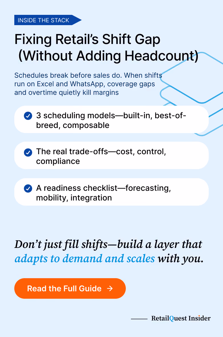 Buyer's guide to modern retail scheduling, demand forecasting, and labor compliance.